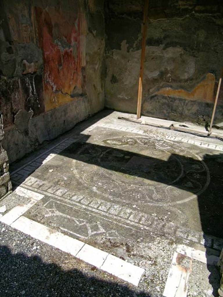 VI.17, Herculaneum. May 2004. Looking through doorway and across mosaic flooring of day cubiculum.
Photo courtesy of Nicolas Monteix.